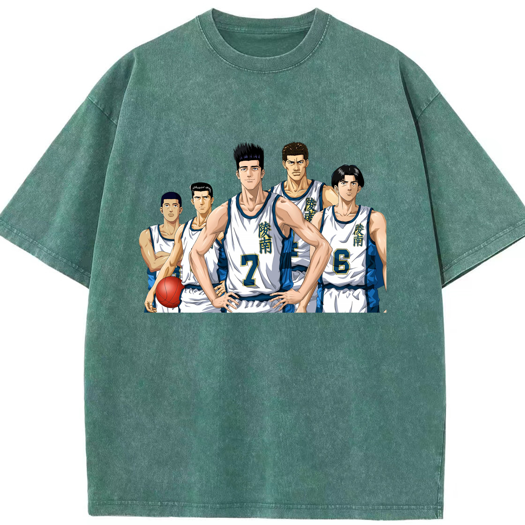 （画像用） SLAM DUNK／スラムダンク 綿100% ヴィンテージ風 半袖Tシャツ（フロントプリント）